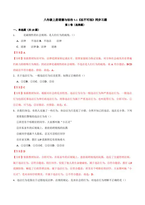 5.1法不可违(练习)(解析版)