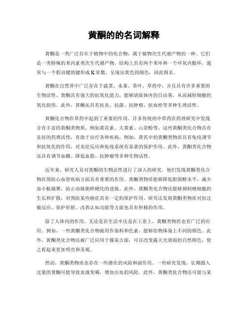黄酮的的名词解释