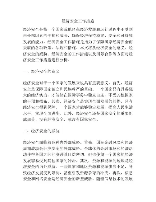 经济安全工作措施