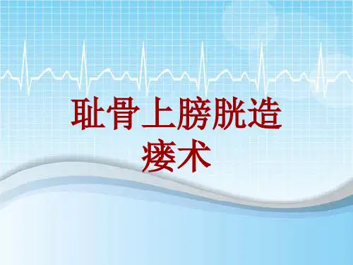 手术讲解模板：耻骨上膀胱造瘘术
