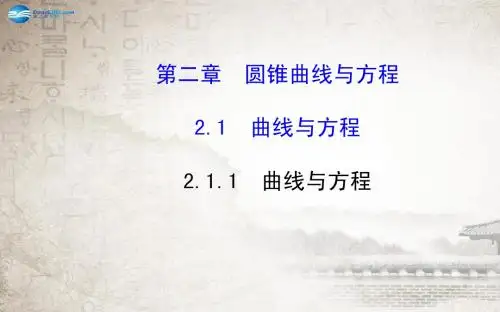 【全程复习方略】2014-2015学年高中数学 2.1.1曲线与方程课件 新人教A版选修2-1