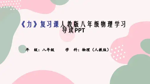 《力》复习课人教版八年级物理学习导读PPT