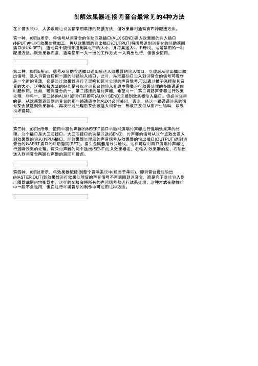 图解效果器连接调音台最常见的4种方法