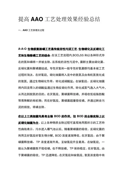 提高AAO工艺处理效果经验总结全套