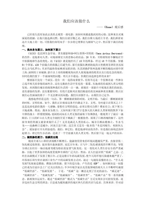 Home观后感