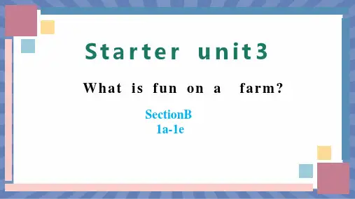 英语人教版(2024版)七年级初一上册Starter Unit 3 Section B课件