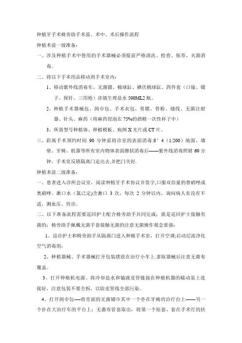 种植牙助手流程