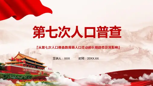 从第七次人口普查数据看人口变动的长期趋势及其影响PPT演示模版