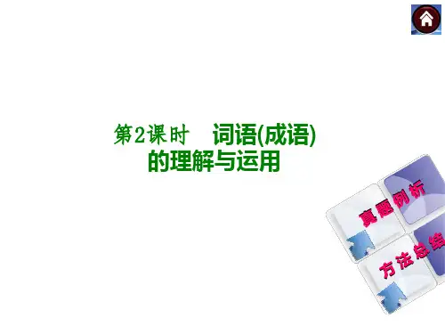 语文版中考《词语、成语的理解与运用》复习课件