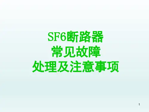 SF6六氟化硫断路器常见故障处理及注意事项演示幻灯片