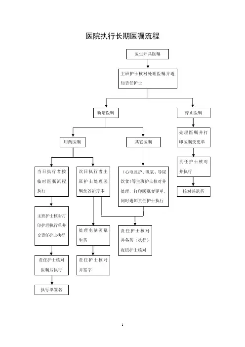 医院执行长期医嘱流程