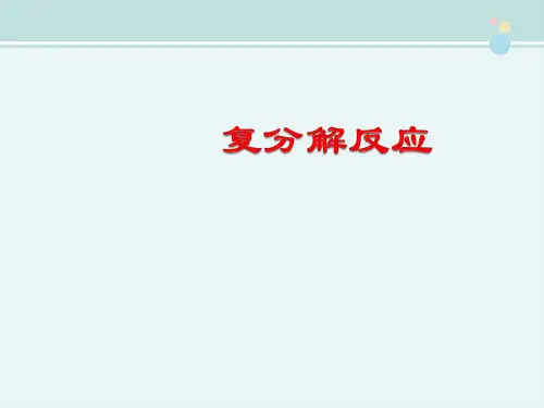精选 《复分解反应专题》 3完整教学课件PPT