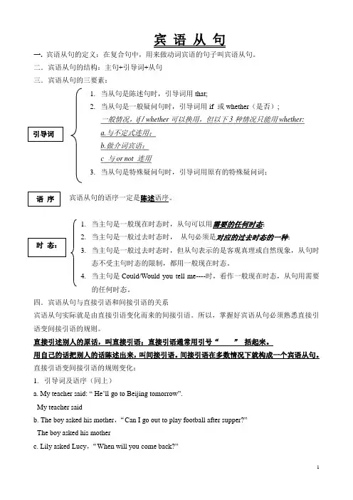 宾语从句   宾语从句语法讲解