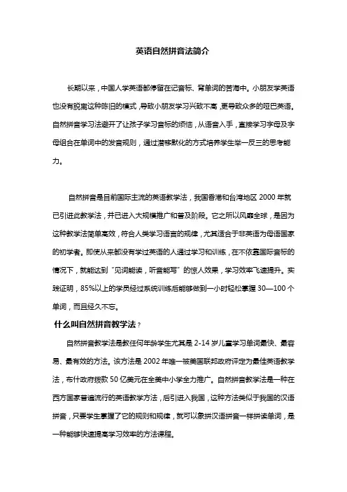自然拼音一级介绍