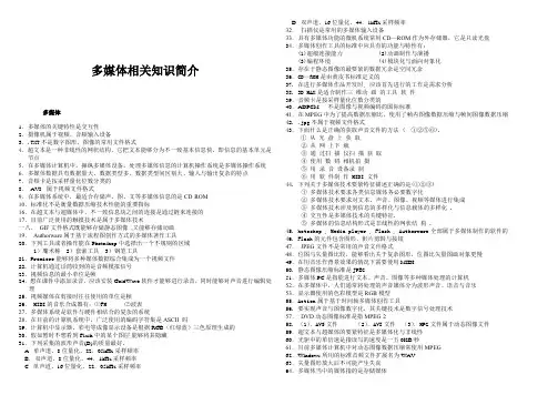 多媒体相关知识简介
