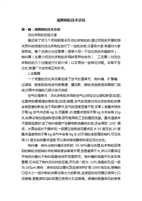 沸腾制粒技术总结