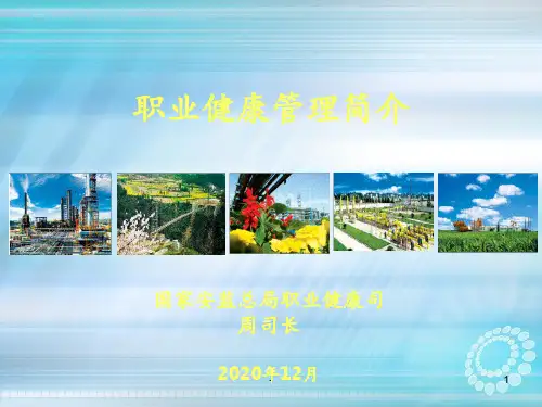 职业健康管理简介(企业)ppt课件