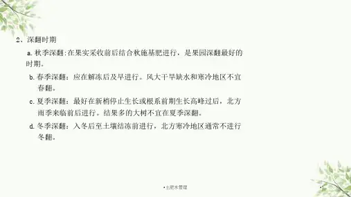 土肥水管理课件