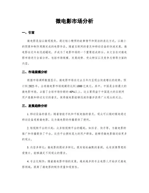 微电影市场分析