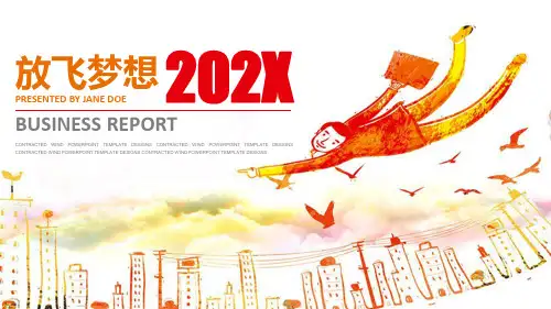 青春正能量放飞梦想工作汇报报告PPT模板