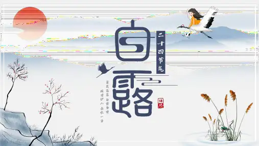 中国风传统节日二十四节气之白露PPT