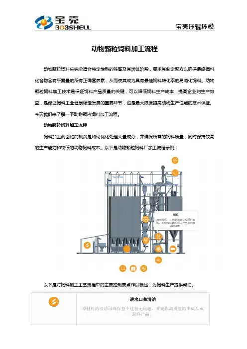 动物颗粒饲料加工流程