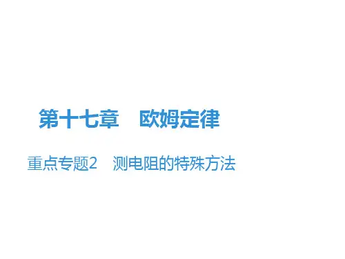 第17章 重点专题2 测电阻的特殊方法—人教版九年级物理全册课堂学习课件PPT
