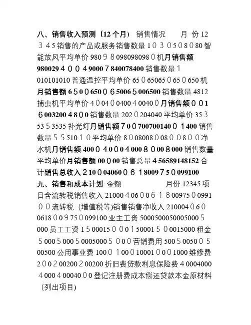 SYB创业计划书(完全版)