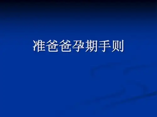 准爸爸孕期手则