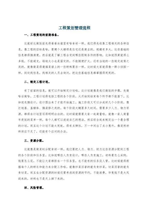 工程策划管理流程