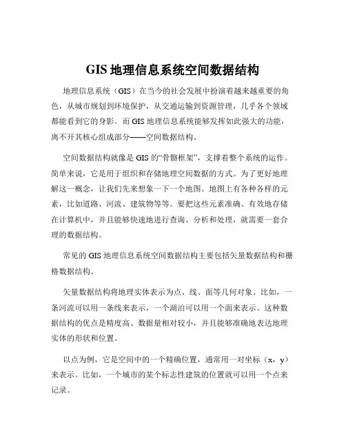 GIS地理信息系统空间数据结构