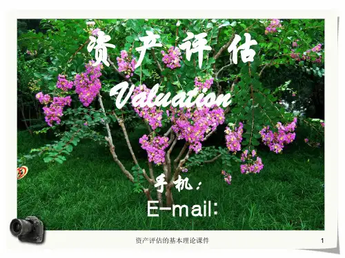 资产评估的基本理论课件