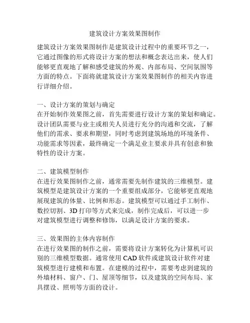 建筑设计方案效果图制作