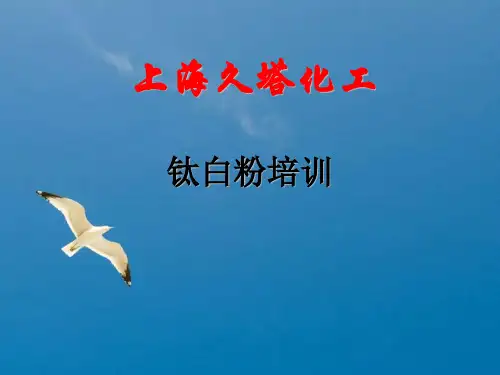 钛白粉产品知识培训ppt课件