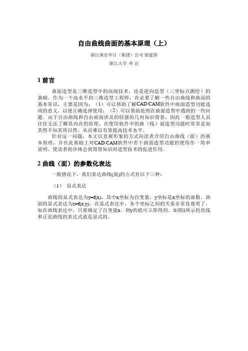 自由曲线曲面的基本原理(上)
