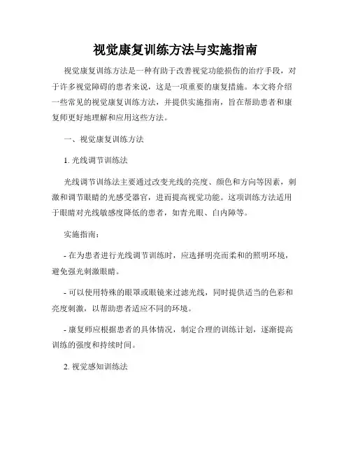 视觉康复训练方法与实施指南
