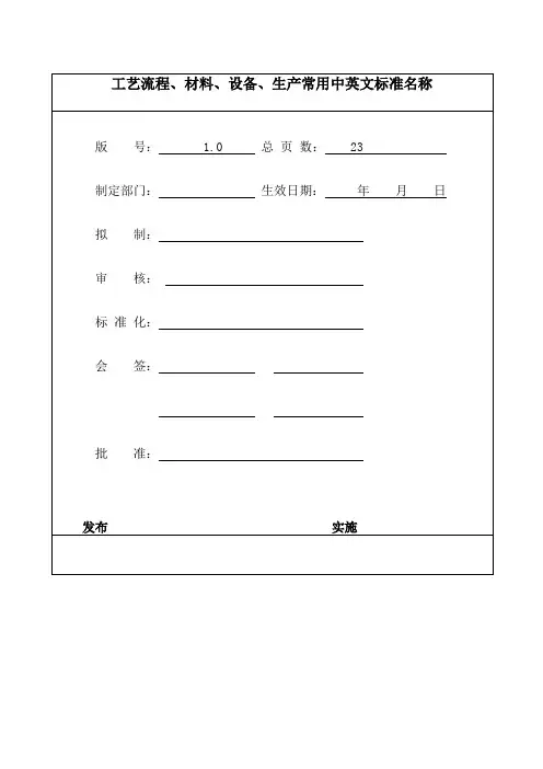 TFT相关中英文对照表