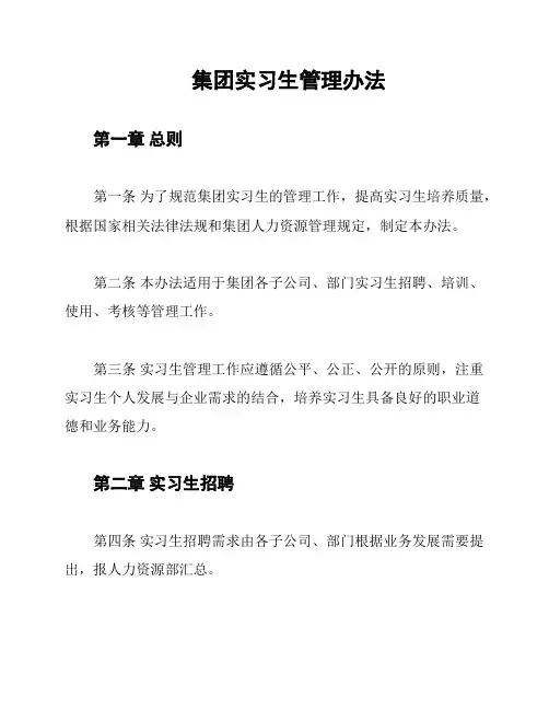 集团实习生管理办法