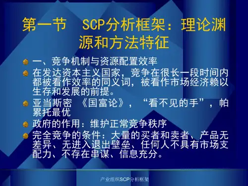 产业组织SCP分析框架课件