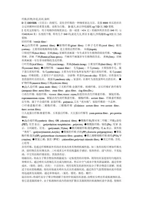 家纺面料知识