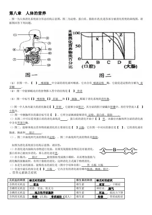 七年级下生物识图题 试题与答案