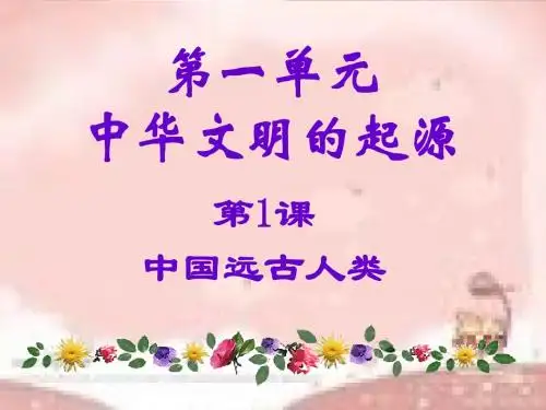 华师大版历史七上《中国远古人类》ppt课件1