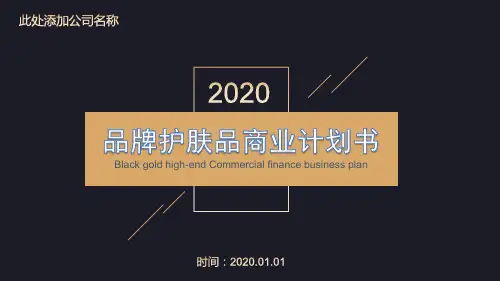 品牌护肤品商业计划书ppt
