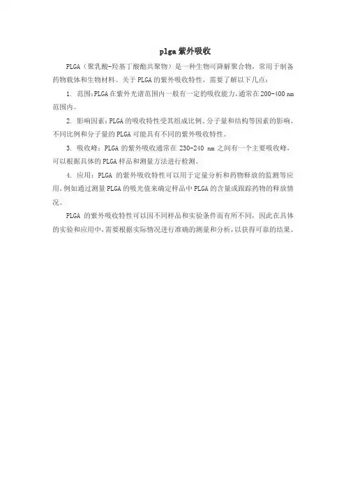 plga紫外吸收