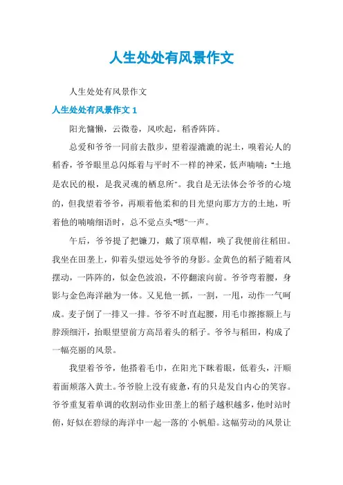 人生处处有风景作文