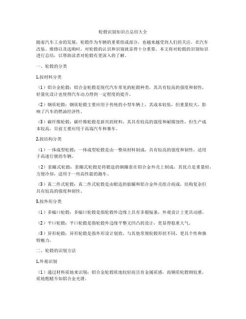 轮毂识别知识点总结大全