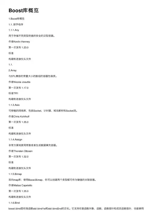 Boost库概览