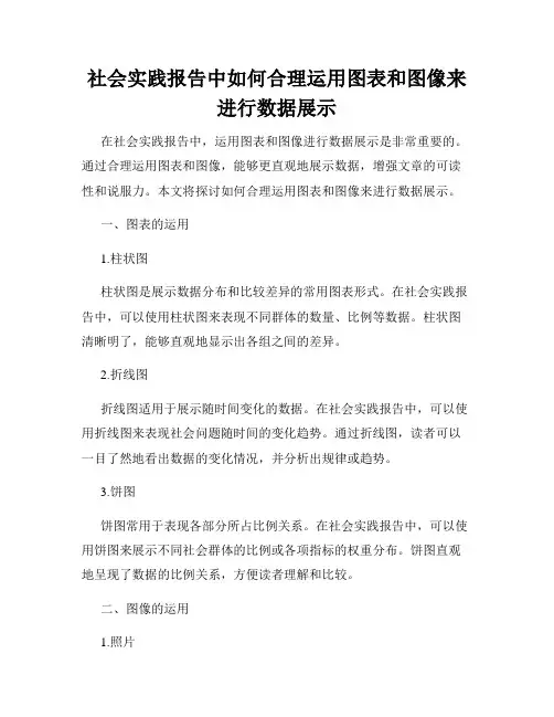 社会实践报告中如何合理运用图表和图像来进行数据展示