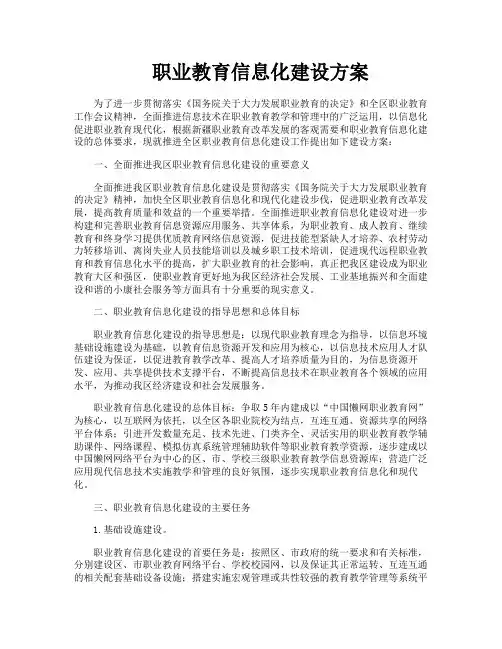 职业教育信息化建设方案