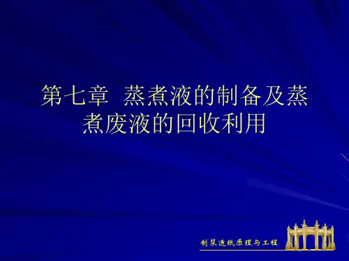 制浆造纸工程原理课程第七章蒸煮液的制备